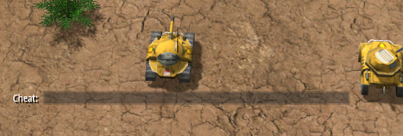 Screenshot showing the cheat console working